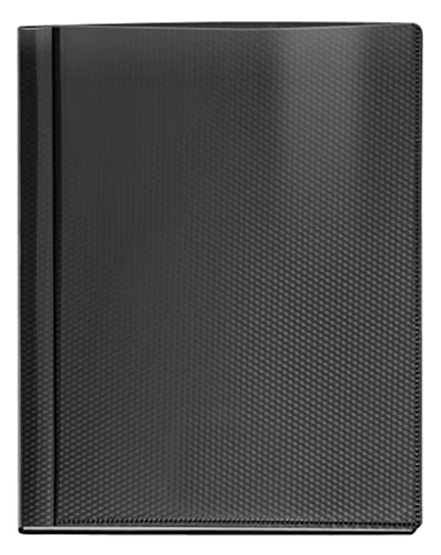 VELOFLEX 4412480 - Sichtbuch Diamond DIN A4, mit 12 Klarsichthüllen, schwarz, Präsentationsmappe, Dokumentenmappe, Portfolio Ordner, 1 Stück
