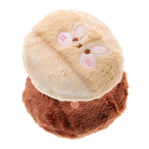 ERINGOGO 2個可愛いカートゥーンデザイン フラフィボディパウダーパフ 柔ら