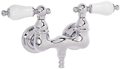 Top Rated Elements of Design DT0321CL Hot Springs Wall Mount Clawfoot Tub Filler, 8-1/4" in Spout Reach, Polished Chrome