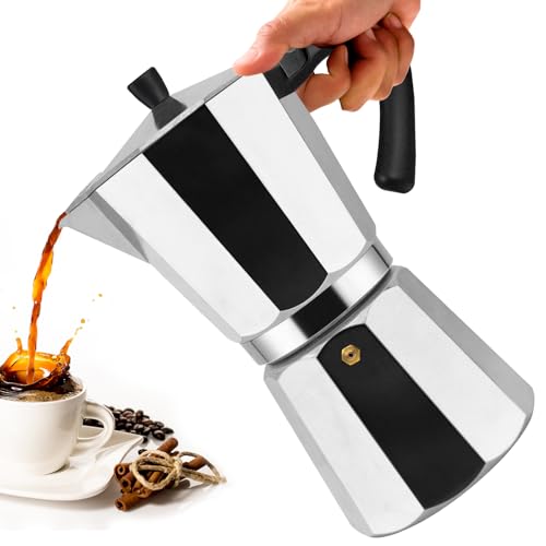 Vaolvpant 14 Cup Aluminium Moka Pot Klassieke Kookplaat Espresso Koffiezetapparaat 700ml 23oz Koffiezetapparaat Percolator Mokka Pot Greca Koffiezetapparaat Cafe Makers voor Italiaanse en Cubaanse