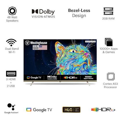 Image of Westinghouse 164 cm (65 inches) Quantum Series Ultra HD LED Google TV WH65GTX50 (Rose Gold)