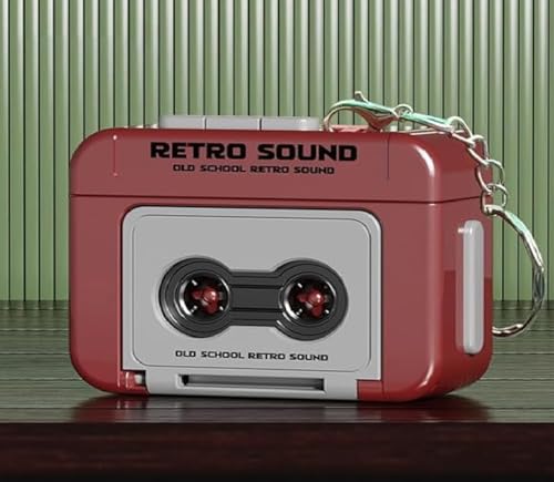 Image of Mini Retro Cassette Tape Recorder Keychain, 15-Second Audio Recorder and Music Player, Vintage Style Keyring Gift for Bag Backpacks Purse (Random Colour) (Pack of 1)