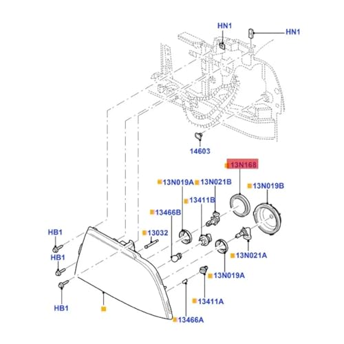 Joint de lampe frontale Ford Edge Explorer pour remplacer le capuchon usé