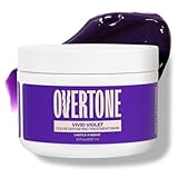 Overtone Semi Permanent Hair Color Conditioner, Vivid Violet, 8 oz, Nourishing, Damage-Free, Color Depositing Mask for All Hair Types with Shea Butter & Coconut Oil, Vegan & Cruelty-Free