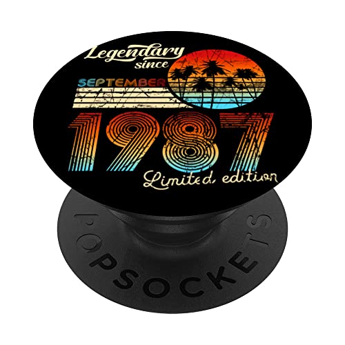 Regalo de cumpleaños legendario desde septiembre de 1987 PopSockets PopGrip Intercambiable