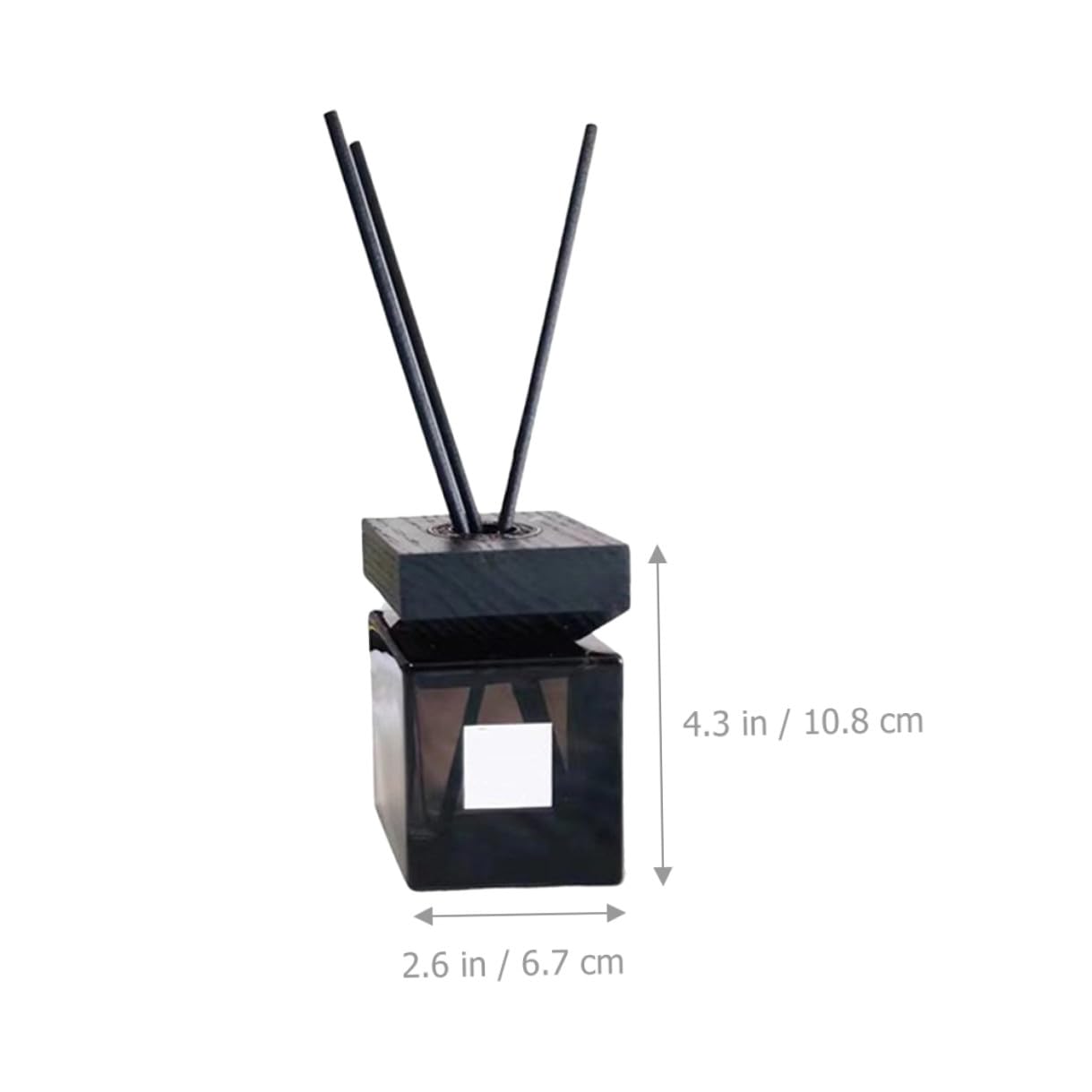 Set Diffusore per Aromaterapia 200Ml Bottiglia in Vetro Coperchio in Legno e Bastoncini di Rattan Decorazione Casa Bagno Soggiorno Bottiglia per Oli Essenziali e Fragranze