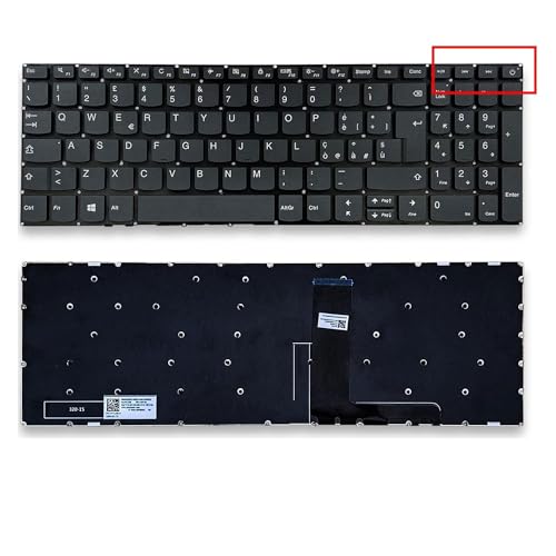 Up Parts® Tastiere Italiana Compatibile Con Lenovo Per Notebook Lenovo Ideapad V15-Ada 82C7 V15-Iil 82C5 Sn20N0459116 V15-Ada (Type 82C7) V15-Iil (Typ