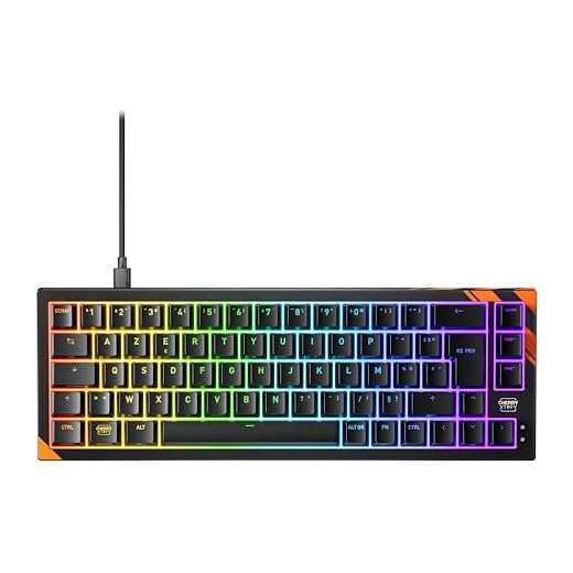 Cherry XTRFY K5 Pro TMR Compact Gaming-Tastatur, kabelgebunden, magnetisch, MK Crystal Switches, Hot-Swap, Rapid Trigger, SnapKey, Klangdämpfung, 8000 Hz, FR-Layout (AZERTY), Schwarz