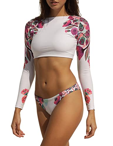 Maillot de bain deux pièces floral pour vos sessions de surf et journées piscine