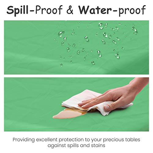 14 Pack Premium Green Plastic Tablecloth - 54 X 108 In. Disposable Rectangle Plastic Table Cloth - Decorative Rectangle Table Cover Smooth Tablecloth - Disposable Table Cloths For Parties, Weddings #TOP4