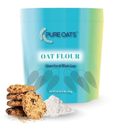PureOats Gluten Free Oat Flour (4Lb Bag) 100% Whole Grain,