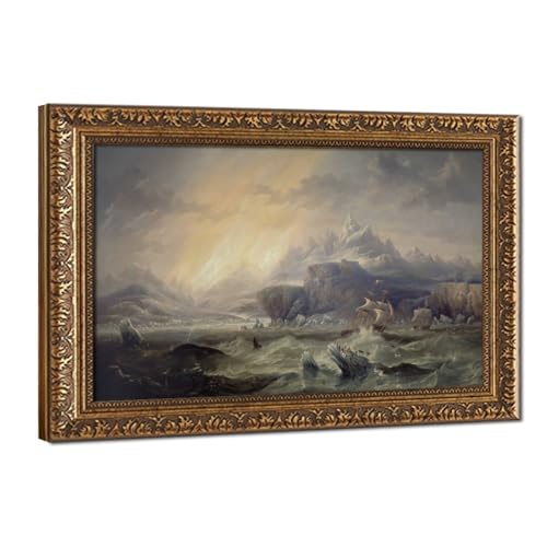 Toile HMS Erebus et Terreur Antarctique, un cadeau idéal pour passionné d'histoire