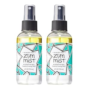 Indigo Wild Zum Mist Room & Body Spray – Aromatherapy Essential Oil Spray – Natural Body Mist & Room Spray – Lavender-Mint Scent – 4 fl oz (2 Pack)