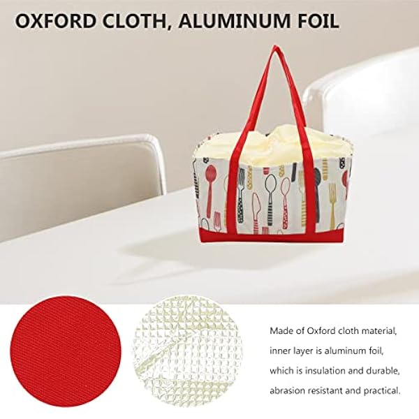 Happyyami 3St Stråle Munisoleringspåse Stora Kylare Hopfällbar Picknickkorg Hopfällbar Shoppingväska Isolerad Picknickkorg Återanvändbara Grönsakspåsar Lunchväska Isolerade Påsar Varmt Ris