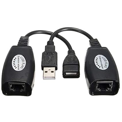 BIG BOOM 2X(USB Extension Ethernet RJ45 Cat5e/6 Cable LAN Adapter Extender Over Repe V9X7