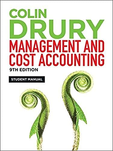 Management And Cost Accounting. Student Workbook