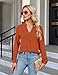Blooming Jelly Women's Dressy Casual Tops Business Work Blouses Fall Long Sleeve V Neck Shirts 2025(XX-Large,Caramel)
