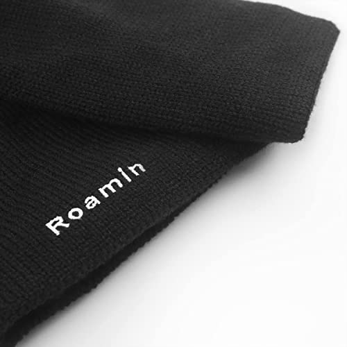 Winter Waterproof Windproof Beanie Hat, Warm Knit Cap Slouchy Toque, Great For Daily Wear Skiing Fishing Walking Trekking (Black, M) #TOP7