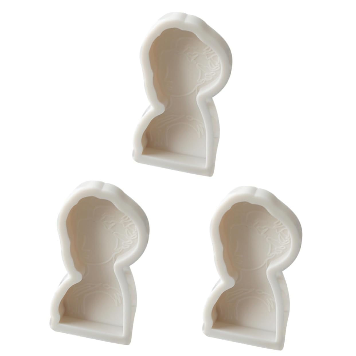 Moules en silicone fabrication de bougies portrait design sculptural