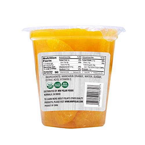 Mw Polar Snack Cup, Mandarin Oranges In Light Syrup, 7 Ounce (Pack Of 12) #TOP1