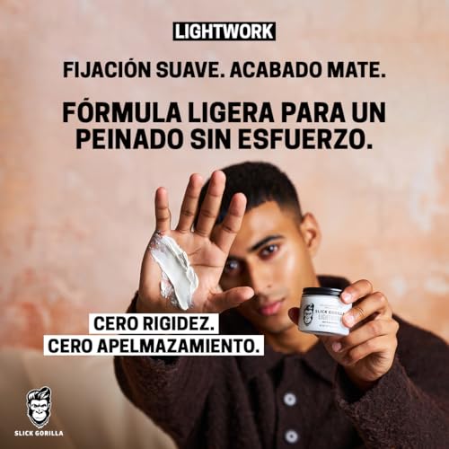 Miniatura 5 de Slick Gorilla Lightwork Cera Mate Para Hombre, Fijación Flexible, 70 G