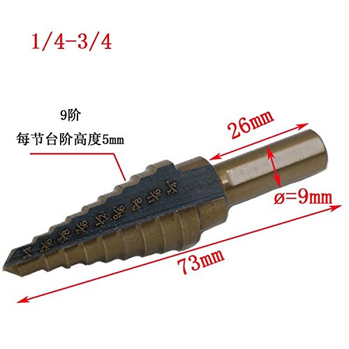 5pcs Imperial HSS Cobalt Drill Bit Set 50 Sizes Step Tools Multiple Hole w/Aluminum Case