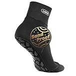 CAPAS Wetsuit Socks, Anti-slip Neoprene Men Women Waterproof Socks, Sand-proof Beach Water Sports Keep Warm Water Sock for Diving Snorkeling Swimming (Black, S)