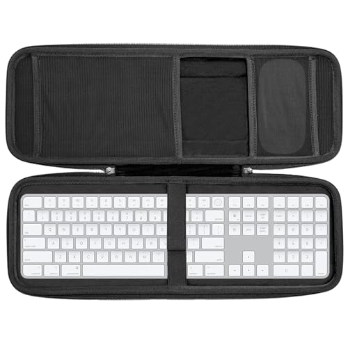 RAIACE Hard Storage Case Compatible with Apple Magic Keyboard + Magic Mouse. (Case Only) - Black