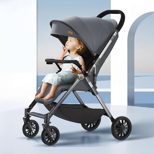 Image of StarAndDaisy Stroller for Baby Boy Girl 0 to 5 Years /Foldable Baby Stroller Light Weight with Multi-Level Seat Recline, 5 Point Safety Belt, & Canopy Pram for Kid (Green)