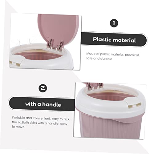 Cabilock basurero pequeño rectangular de plástico miniatura 3