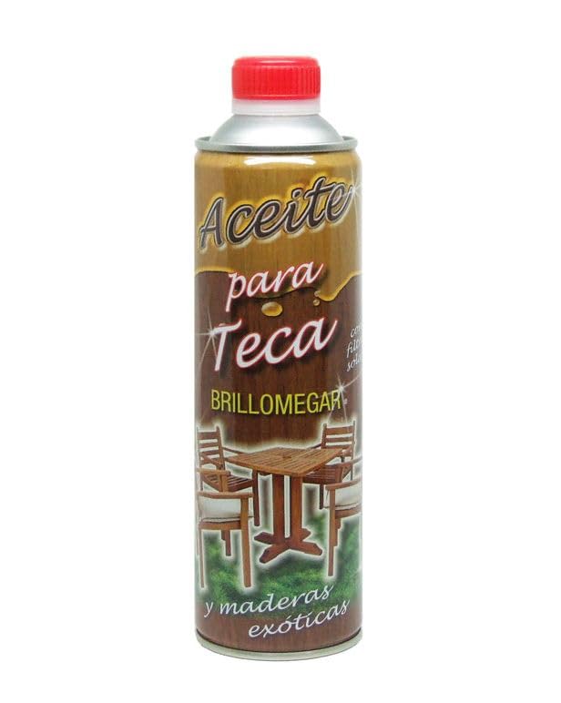 Caja 12 uds Aceite para Teca Brillomegar 500 ml. Cada bote es de 500 ml