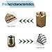 10PCS 7/16 Inch-24 Thread Brake Line Unions, Brass Brake Line Fitting Accessories, Brake Line Inverted Flare Fittings for 1/4 Inch Brake Line Tube(1/4)