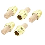 Vanky Industry 5 Pcs Brass 1/4PT Male Thread Noise Reducing Pneumatic Muffler Silencer Filter