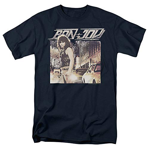 T-Shirt Bon Jovi Trevco Rose Mixte en Coton Confortable