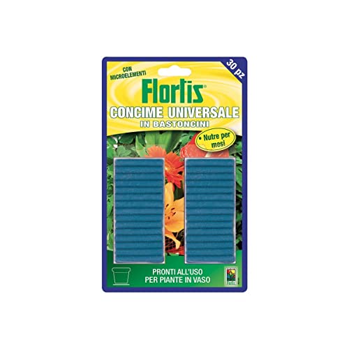 FLORTIS CONCIME UNIVERSALE BASTONCINI BLU 40GR PER PIANTE E FIORI IN VASO