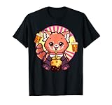 Photo Gallery kawaii red panda bere boba tea bubble tea maglietta Photo Gallery kawaii red panda bere boba tea bubble tea maglietta