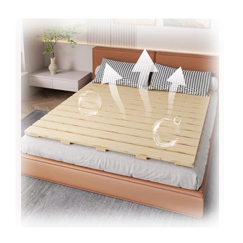 Cama de Plataforma Japonesa con Estructura de Madera y Suelo de palets.Diseño Plegable Que Ahorra Espacio,(WxL :23.6x74.8in/60x190cm)
