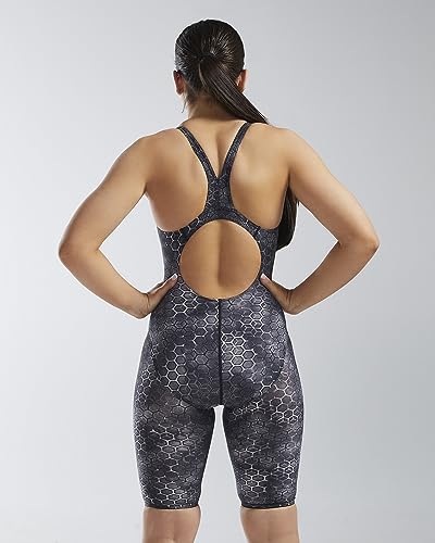 TYR Maiô feminino Akurra Thresher aberto nas costas - compatível com U12