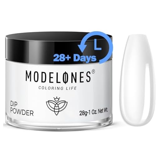 Modelones Dip Powder Clear Color, Nail Dipping Powder French Nail Art Powder Pro Collection System for Starter Manicure Salon DIY at Home, Odor-Free, Long-Lasting, No Needed Nail Lamp Cured, 1 Oz