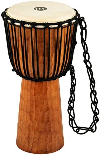 Meinl Percussion Djembe with Mahogany Wood-NOT Made in CHINA-10 Medium Size Rope Tuned Goat Skin Head, 2-Year Warranty, Nile, Medium (HDJ4-M)