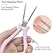 Supper Long Acrylic UV Gel Tips Sculpture Tweezers Clip, C Curve Nail Art Tools Nail Pincher Nipper, Stainless Steel Nail Shaping Tweezers for Manicure with Cuticle Pusher and Sticks (YGJ-008-Pink)