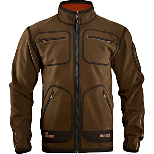 Härkila | Kamko fleece | Professionelle Jagd Kleidung & Jagd Zubehör für Herren & Damen | Skandinavische Qualität Made to Last | Hunting green/Orange blaze, XL