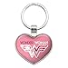 Wonder Woman 80th Pink Logo Keychain Heart Love Metal Key Chain Ring