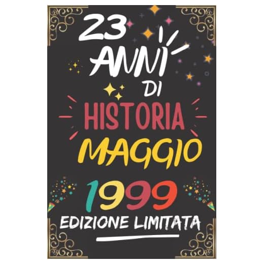 CUADERNO, 23 AÑOS DE HISTORIA MAYO 1999 EDICIÓN LIMITADA: Regalo de 23 cumpleaños para mujeres y hombres, ideas de 23 cumpleaños... un cumpleaños... ... regalo de 23 cumpleaños para él/ella.