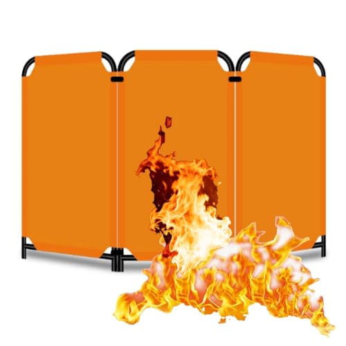 Pantalla de Soldadura de Alta Resistencia con Marco, Cortina ignífuga Plegable para Seguridad en el Taller, Barrera ignífuga portátil para Detener chispas, Panel de protección Industrial dur