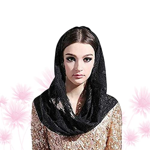 KALLORY Véu Floral de Renda Cabe?a de Mantilla Cobre O Acessório da Igreja da Capela Católica para M
