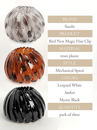 Sizobi Bird Nest Magic Hair Clip,Hair Accessories For Women,Bird Nest Hair Clip,Zabernim Hair Holder,Birds Nest Hair Clip,Pony Tail #TOP1