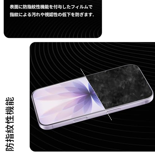 Fylnatc 対応 iPhone 17/17 Pro/16 Pro フィルム さらさら マット 反射防止 アンチグレア 光の映り込み軽減 気泡ゼロ 指紋防止 傷がつきにくい 全面保護【2枚】