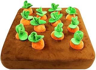 Pet Snuffle Mat For Dogs, Stuffed Carrot Plush Feeding Snuffle Mat, Enrichment Pet Foraging Mat For Smell Training And Slow Eating, Stress Relief, Dog Puzzle Toys For Small Medium Dogs With 12 Carrots