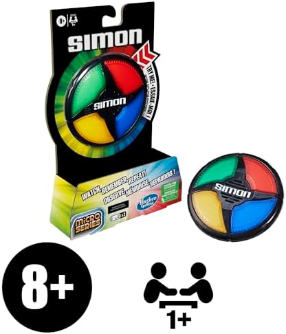 Simon Micro Series Electronic Game for 1 or More Players, Classic Simon Gameplay in a Compact Size, Fun Party Game for Kids Ages 8+ (English & French Version) - 3